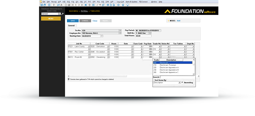 Construction Payroll Software - Foundation Software